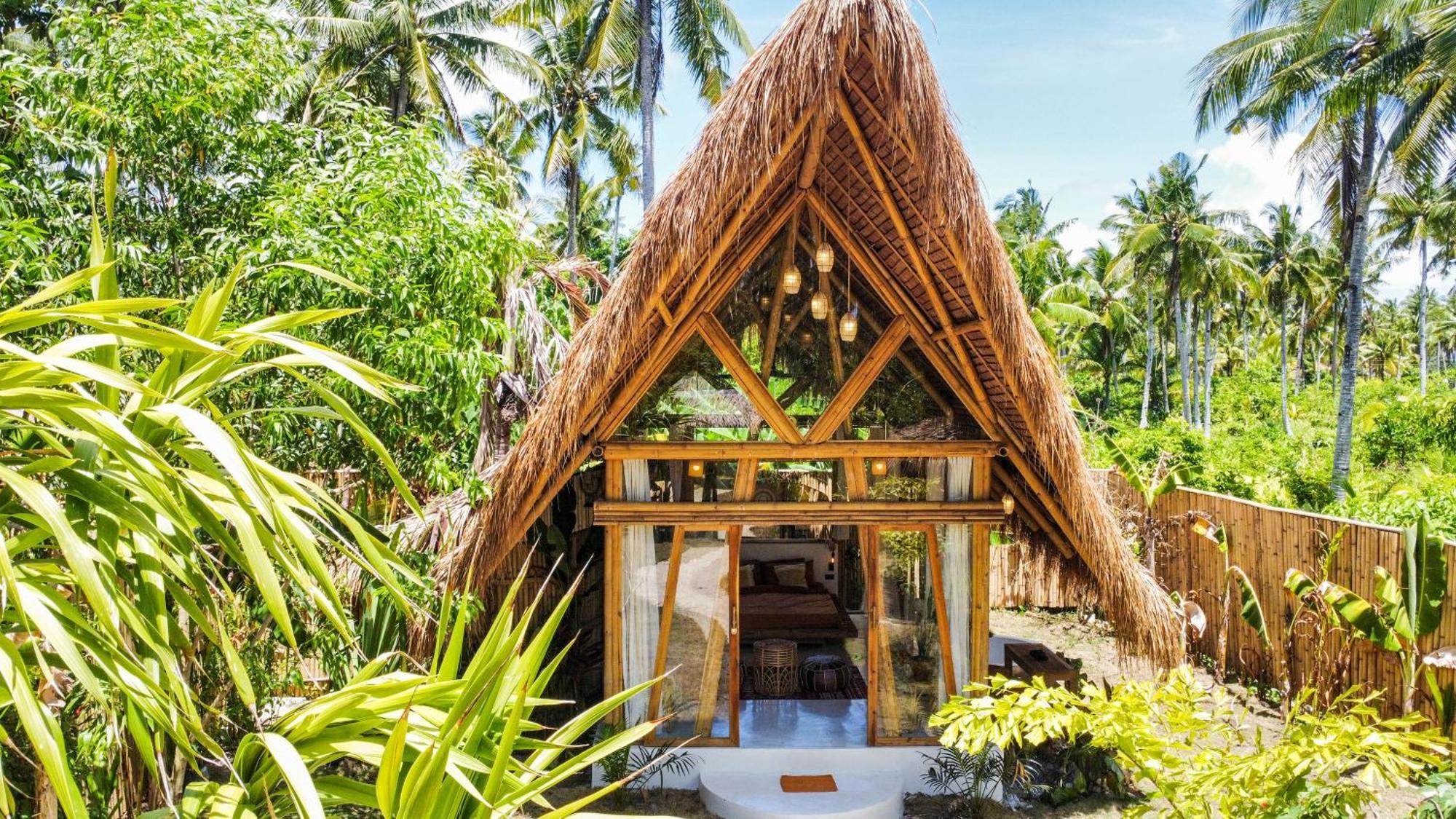 The Bamboo Houses - Tropical Garden & Empty Beach General Luna  Kültér fotó